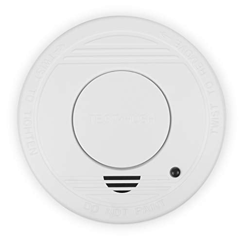 UNITEC Rauchwarnmelder mit Magnethalterung, Montage ohne Werkzeug und Bohren, mit starken 3M Klebepads für sicheren Halt, mit LED-Funktionsanzeige, Alarm bei Rauchentwicklung mit 85 dB