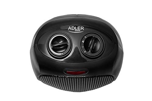 Adler AD7702 Keramik-Standheizung, 1500 W, mit verstellbarem Thermostat - Schwarz