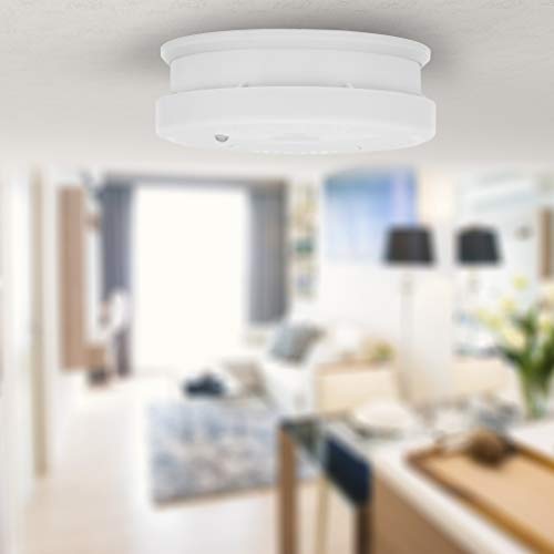 UNITEC Rauchwarnmelder mit Magnethalterung, Montage ohne Werkzeug und Bohren, mit starken 3M Klebepads für sicheren Halt, mit LED-Funktionsanzeige, Alarm bei Rauchentwicklung mit 85 dB