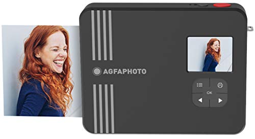 Agfa Foto, Realipix Square S Digitalkamera mit quadratischem Druck, 7, 6 x 7, 6 cm (3 x 3 Zoll), 10 MP, Bluetooth, Thermosublimation 4 Pass – Schwarz