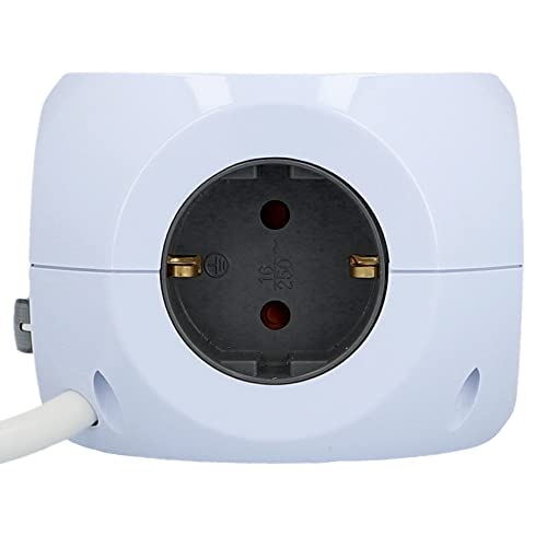BLAUPUNKT Steckdosenwürfel, Mehrfachsteckdose, 3-Fach Schukosteckdose, 2-Fach USB-A + 2-Fach USB-C, mit EIN-/Ausschalter, Weiß, 1,4 Meter