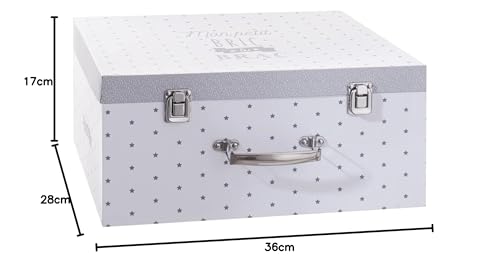 Atmosphera Créateur d'intérieur Set von 3 Koffer, Lagerbehälter - graue Farbe
