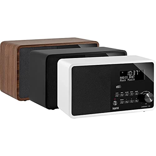 IMPERIAL DABMAN 100 - Digitalradio (Radio, DAB+ / DAB / UKW, Aux In, Holzgehäuse, Wecker, LCD-Display)