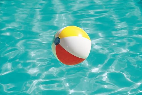 Bestway Wasserball Retro Ø 61 cm - Aufblasbarer Ball für Strand und Garten, Freibad- und Urlaubsspielzeug in stylischem, buntem Retro-Design