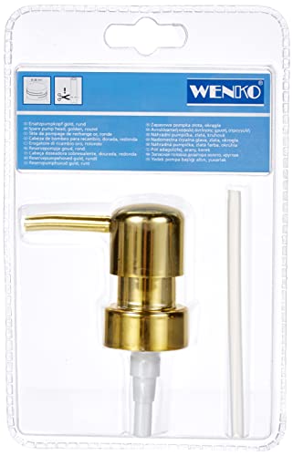 WENKO Ersatzpumpkopf für Seifenspender Schwarz Rund