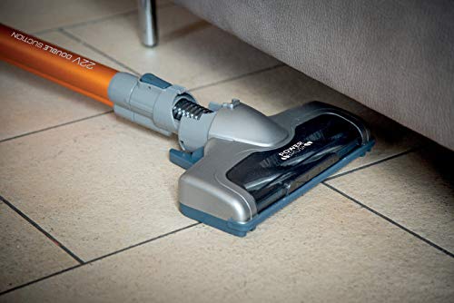 Ariete 22.2V Lithium 2723, kabelloser elektrischer Besen und Handstaubsauger mit digitalem Motor, Aluminium, Orange, 200 W, 1 Liter