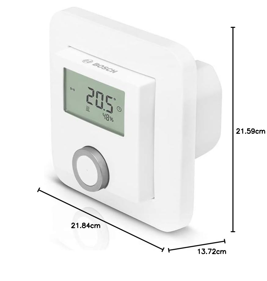 Bosch Smart Home Raumthermostat für Fußbodenheizungen mit kabelgebundener Steuerung, 230 V, kompatibel mit Google Assistant und Alexa