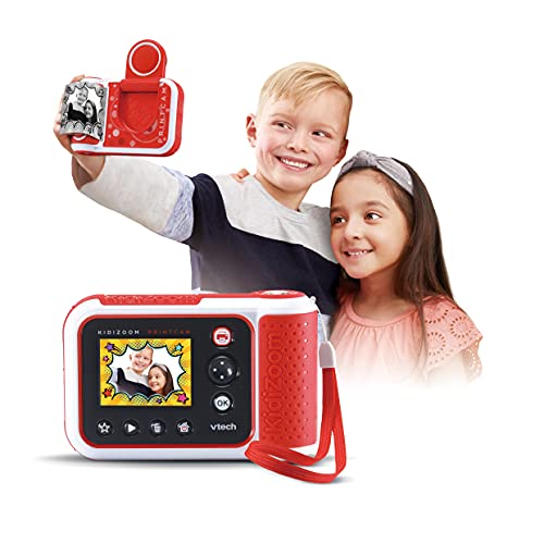 VTech KidiZoom Print Cam – Sofortbild-Kinderkamera mit Druckfunktion, Selfie- und Videofunktion, Effekten, Spielen u. v. m. – Für Kinder von 4-12 Jahren