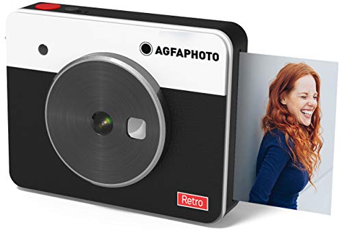 Agfa Foto, Realipix Square S Digitalkamera mit quadratischem Druck, 7, 6 x 7, 6 cm (3 x 3 Zoll), 10 MP, Bluetooth, Thermosublimation 4 Pass – Schwarz