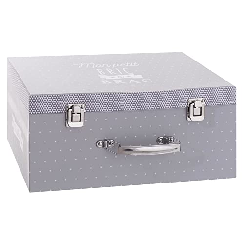 Atmosphera Créateur d'intérieur Set von 3 Koffer, Lagerbehälter - graue Farbe