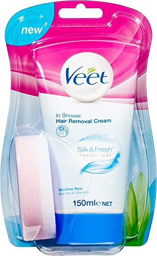 Veet Enthaarungscreme unter der Dusche, empfindliche Haut