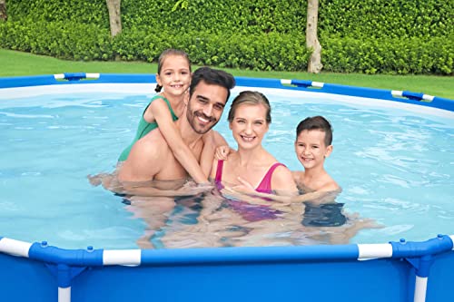 Bestway Steel Pro Frame Pool-Set mit Filterpumpe Ø 396 x 84 cm, blau, rund