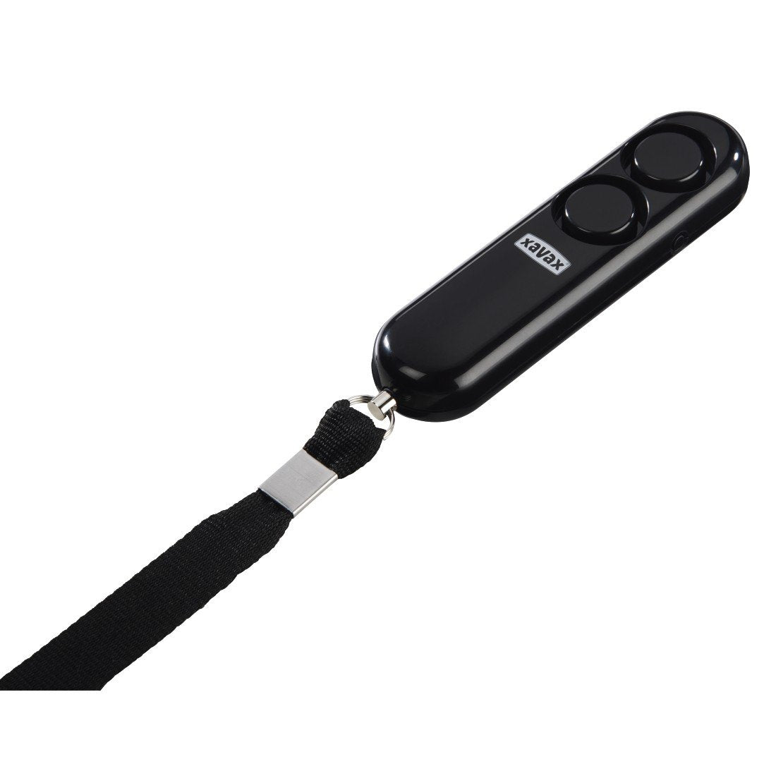 Xavax Taschenalarm Midi2, mobile Alarmanlage für Handtasche oder Schlüsselbund mit LED Taschenlampe und Trageschlaufe, extra laut (115 dB)