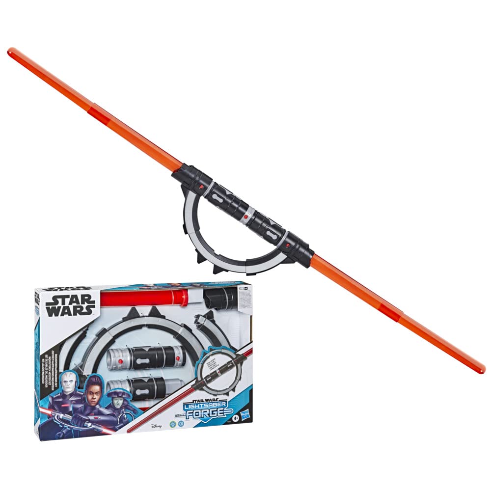 Hasbro Star Wars Lightsaber Forge Inquisitoren Meister Set, elektronisches Doppelklingen-Lichtschwert, Spielzeug für Kids ab 4