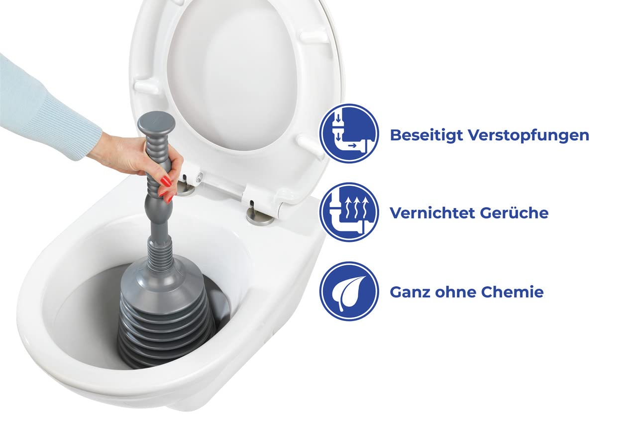 WENKO Rohrfrei-Profi, 3-teiliges Set Toilette Klempner Verstopfung Waschbecken