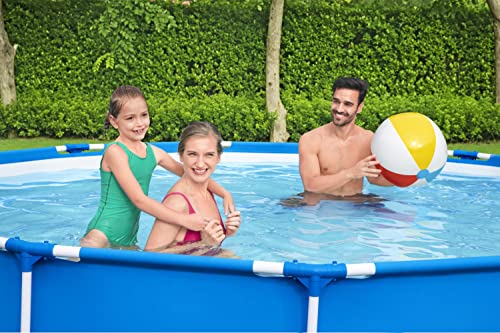 Bestway Steel Pro Frame Pool-Set mit Filterpumpe Ø 396 x 84 cm, blau, rund