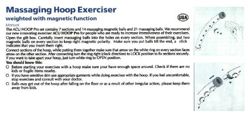 Bradex ACU-Hoop Pro Massaging Hoop Exerciser with Magnet