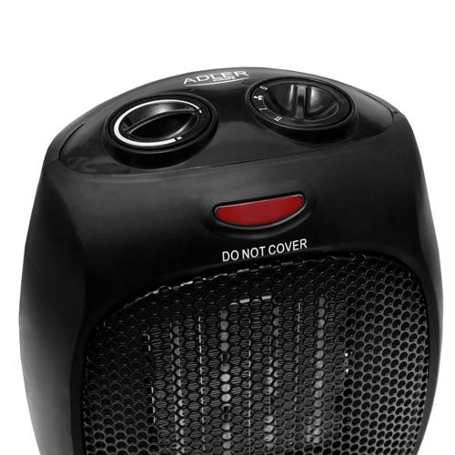 Adler AD7702 Keramik-Standheizung, 1500 W, mit verstellbarem Thermostat - Schwarz