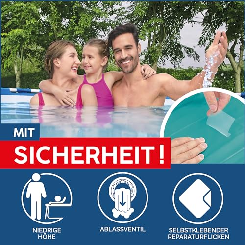 Bestway Steel Pro Frame Pool-Set mit Filterpumpe Ø 396 x 84 cm, blau, rund