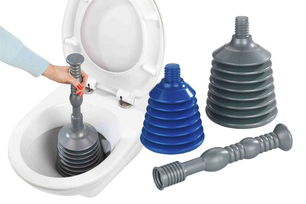 WENKO Rohrfrei-Profi, 3-teiliges Set Toilette Klempner Verstopfung Waschbecken