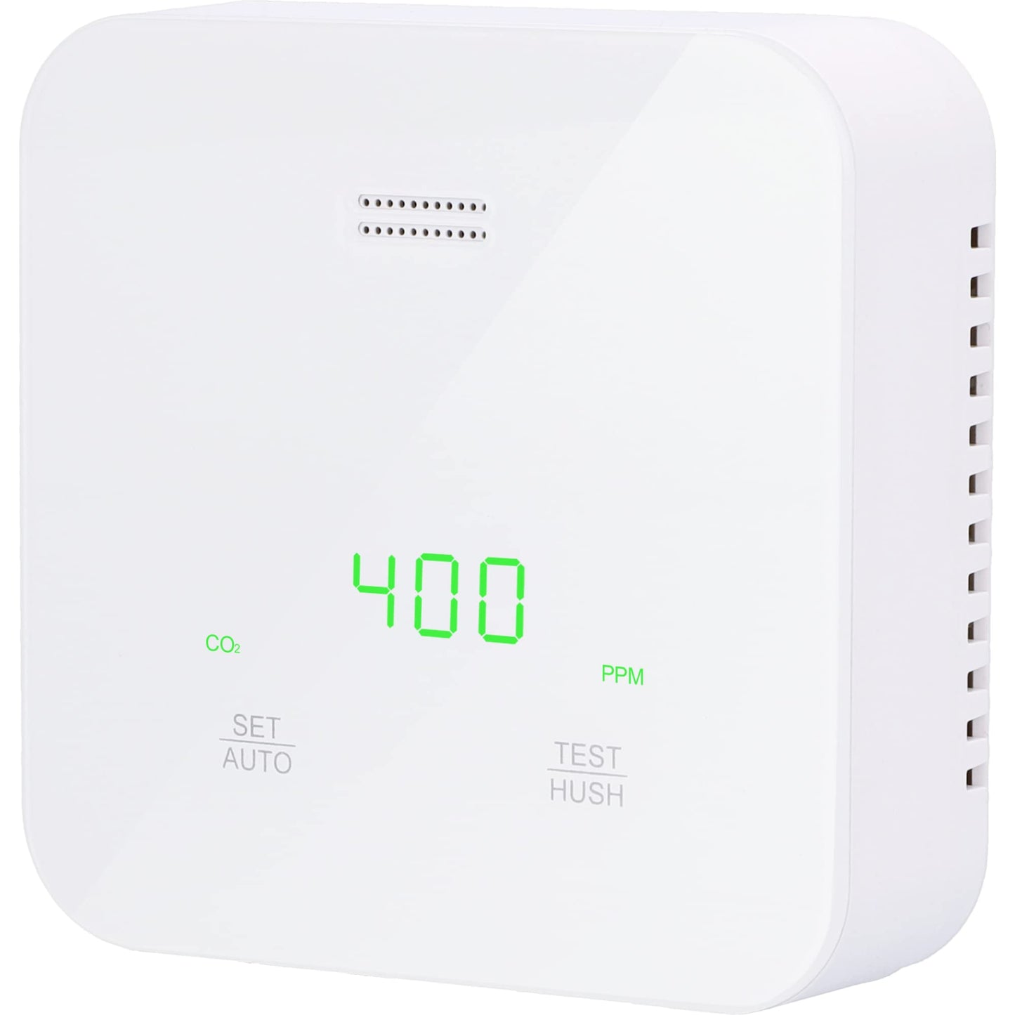 UNITEC CO2 Messgerät, Kohlendioxiderkennung, Temperatur- und Feuchtigkeitserkennung, mit Ampelanzeige und Sprachalarm, CE Kennzeichen