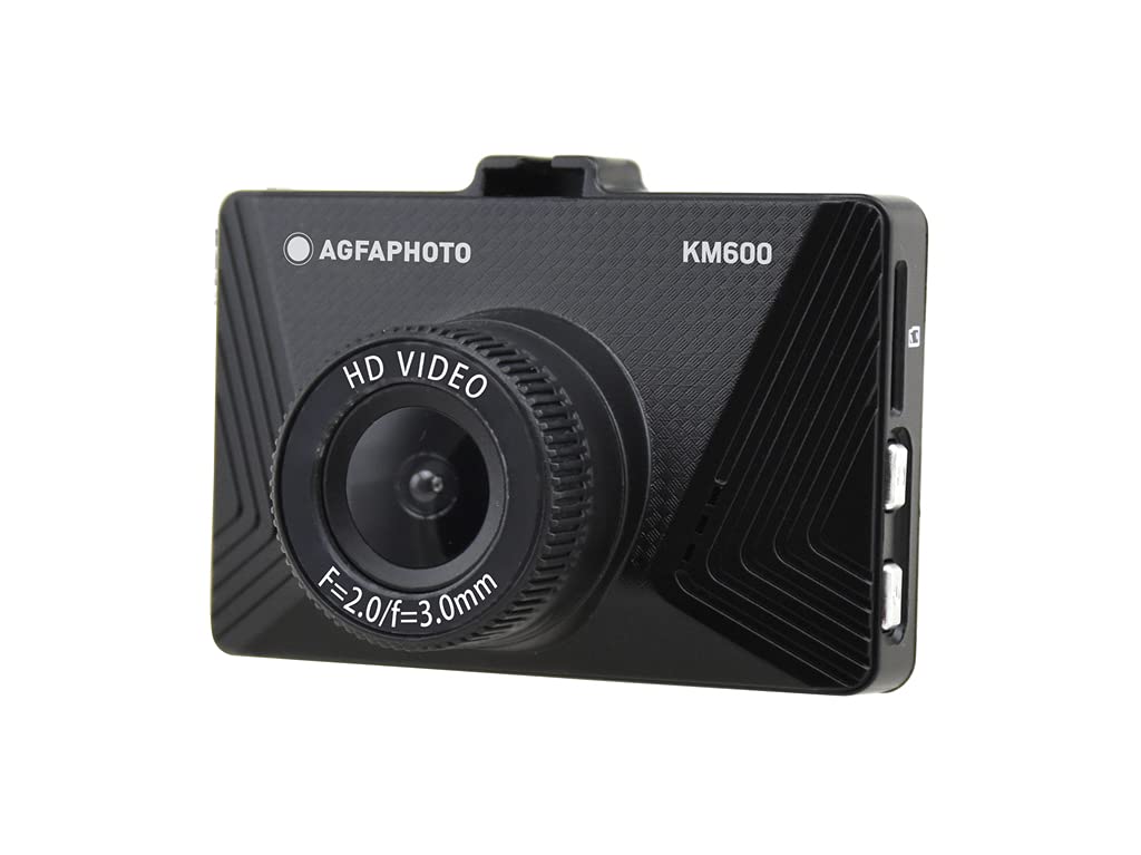 AgfaPhoto Realimove KM600 HD Dashcam | Auto Kamera mit 2“ LCD Bildschirm & 120 Degree-Weitwinkel Objektiv | Mit G-Sensor, Loopaufnahme, Parkmodus & Bewegungserkennung, KM600BK