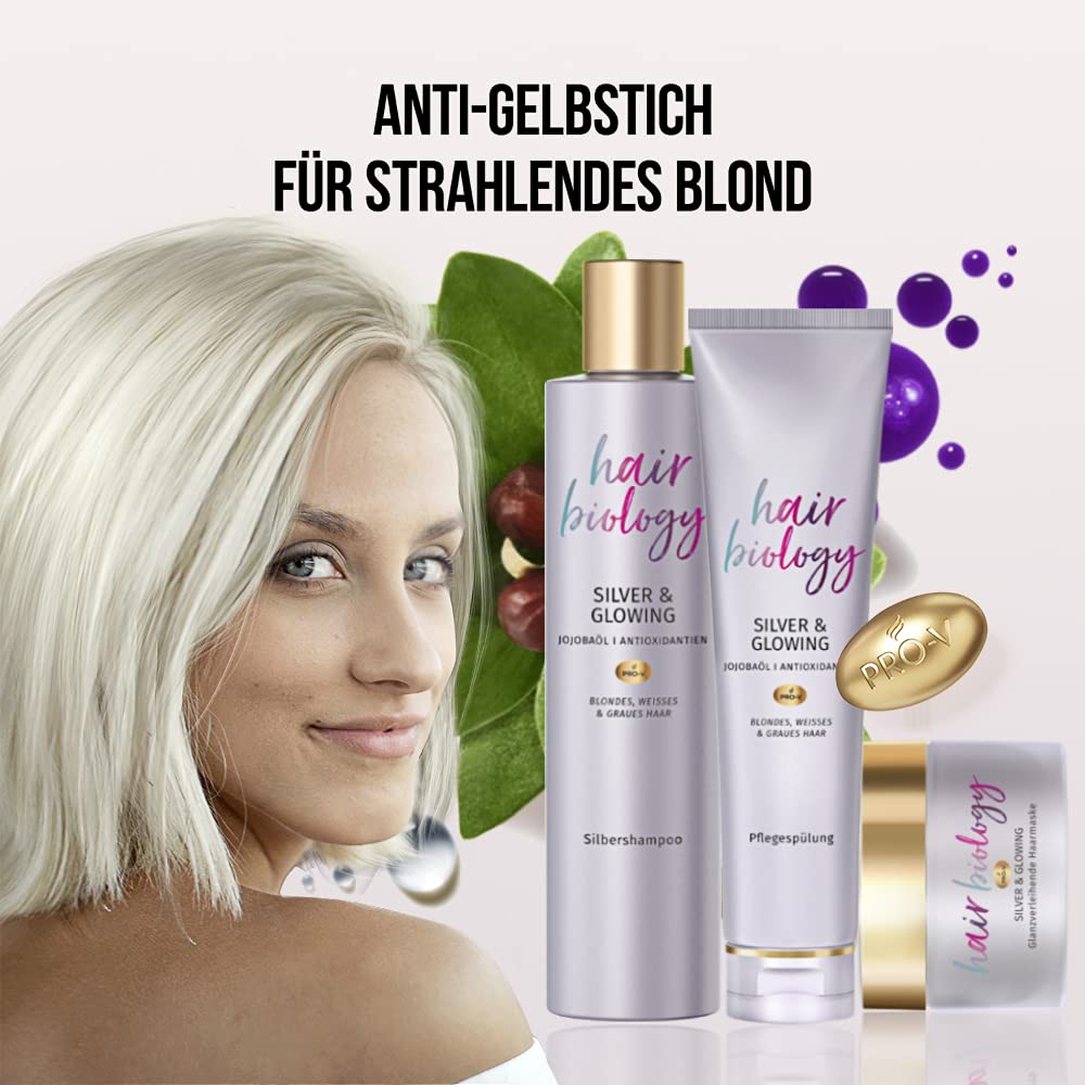 Hair Biology Haarmaske Silver & Glowing
