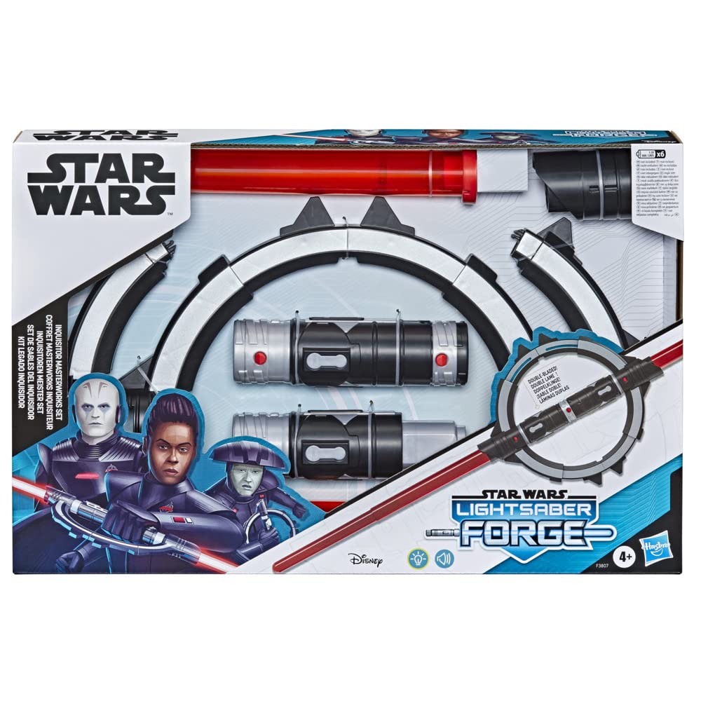 Hasbro Star Wars Lightsaber Forge Inquisitoren Meister Set, elektronisches Doppelklingen-Lichtschwert, Spielzeug für Kids ab 4