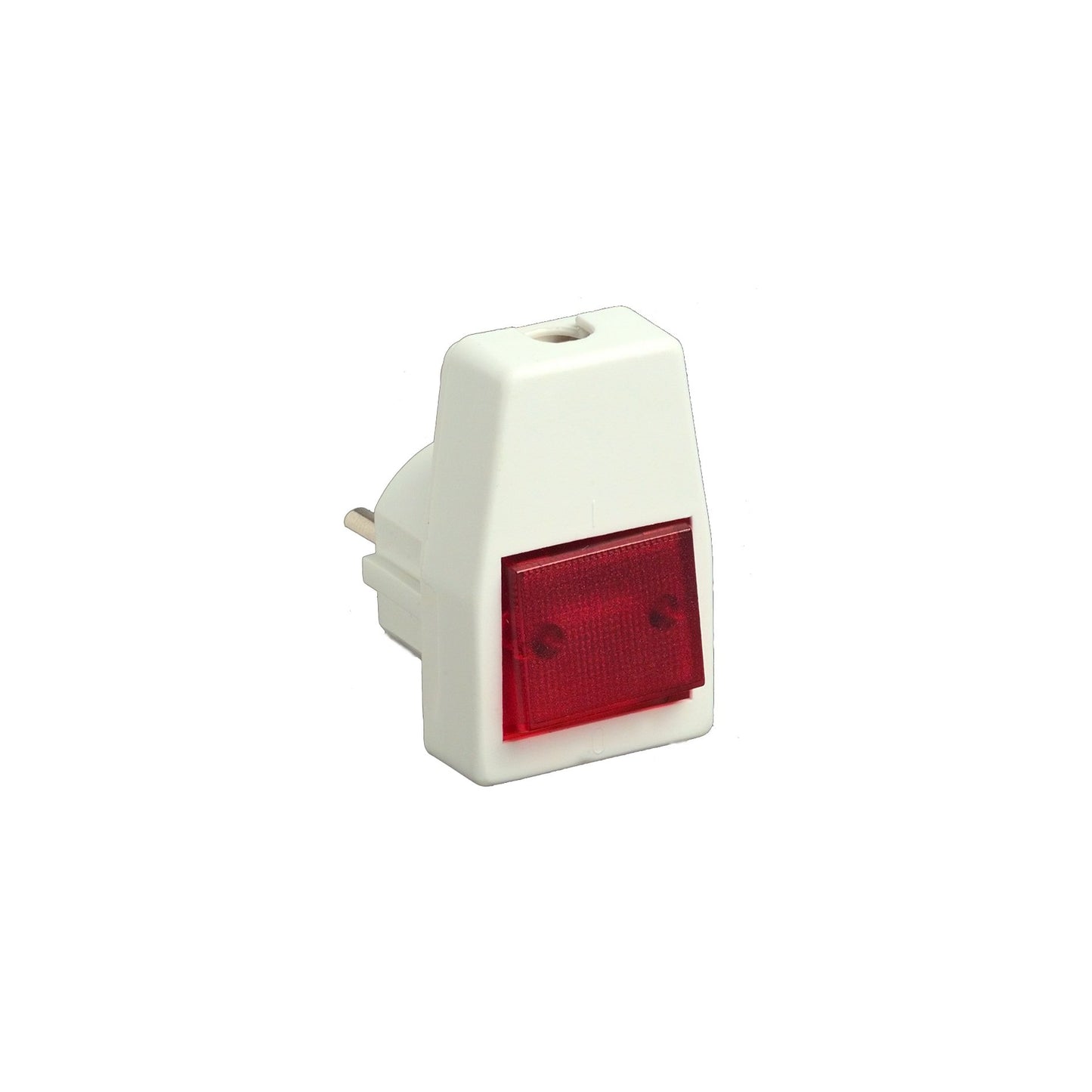 UNITEC Schuko-Stecker, PVC mit Ausschalter, beleuchtet, weiß