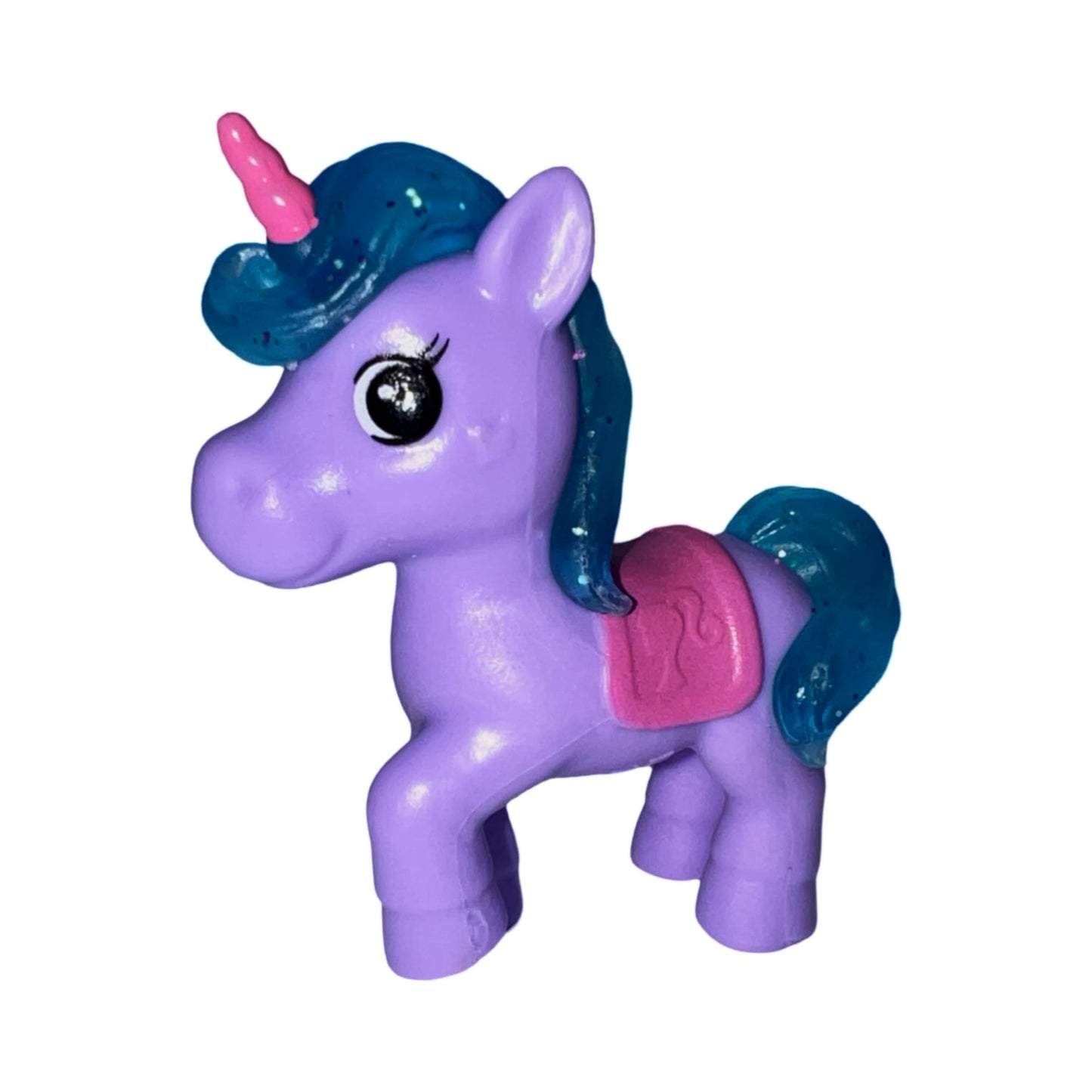 Barbie Mattel HFG34 Dreamtopia Lollipop Unicorn Glitzer Mähne Mini Einhorn Spielfigur für Kinder 5 cm Lila Klein