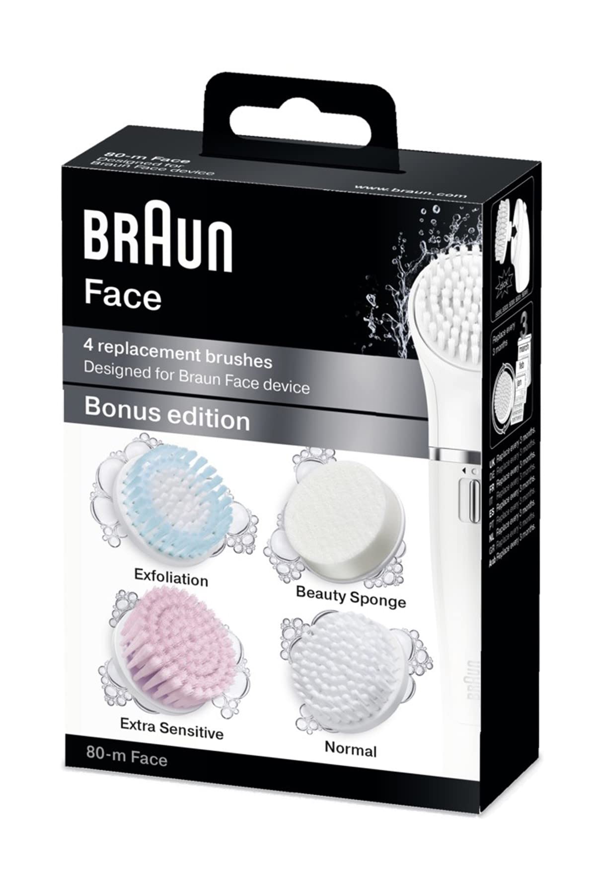 Braun Silk Epil Gesicht SE80 Extra Multipack, Minen, 4 Stück