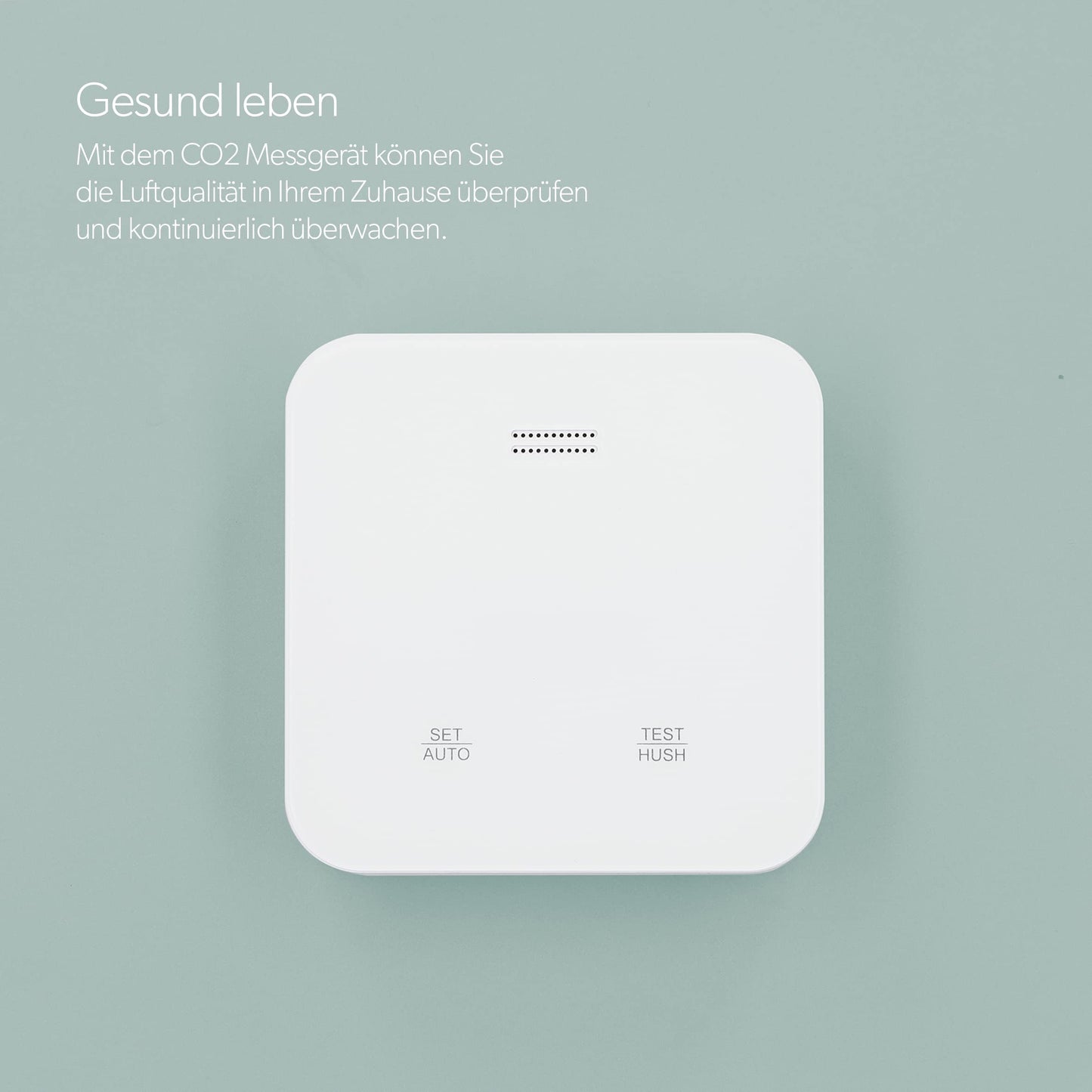 UNITEC CO2 Messgerät, Kohlendioxiderkennung, Temperatur- und Feuchtigkeitserkennung, mit Ampelanzeige und Sprachalarm, CE Kennzeichen