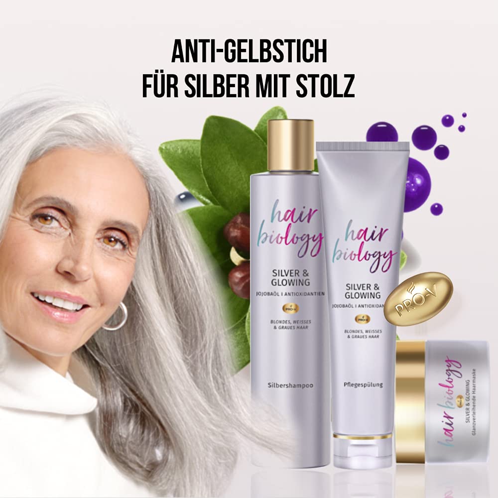 Hair Biology Haarmaske Silver & Glowing