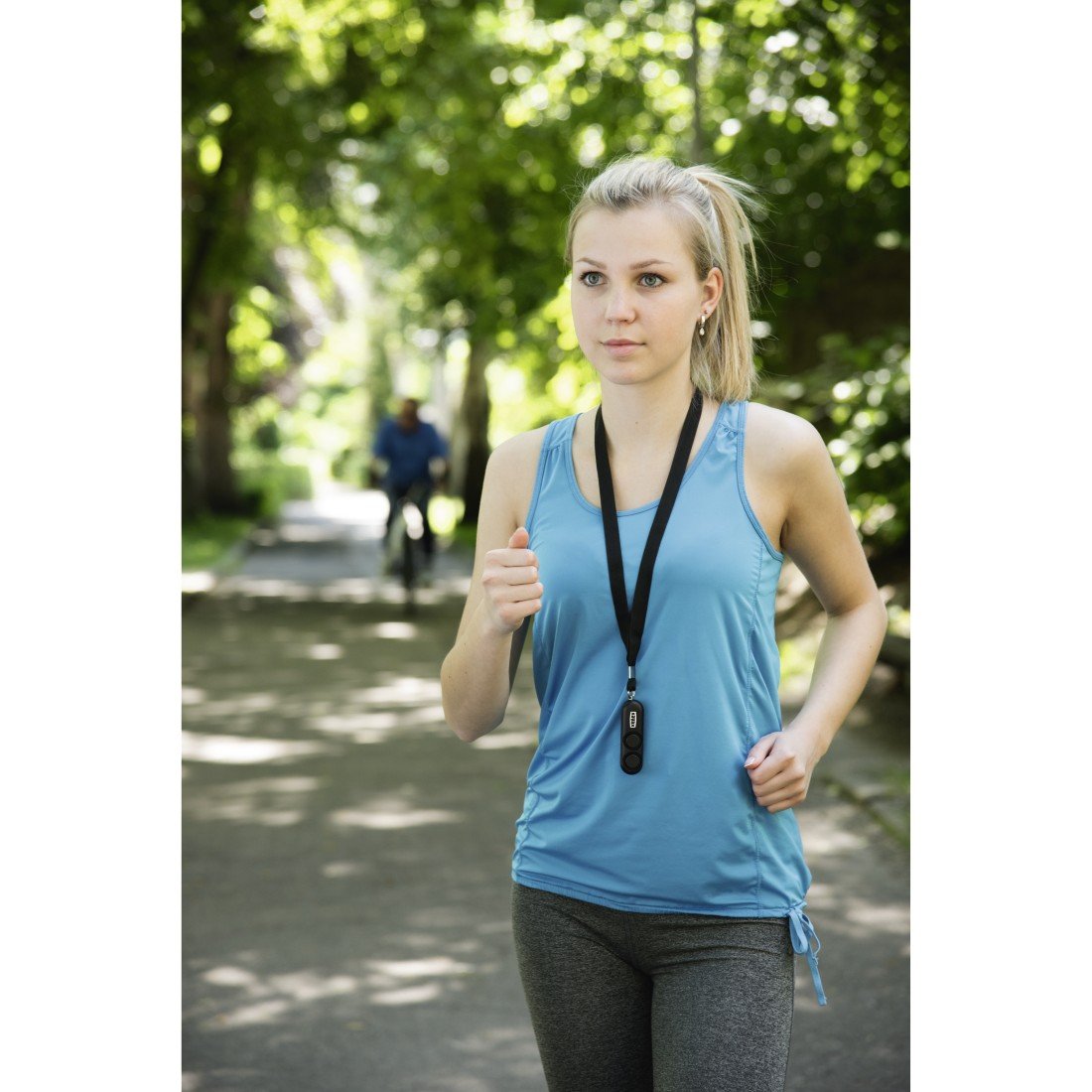 Xavax Taschenalarm Midi2, mobile Alarmanlage für Handtasche oder Schlüsselbund mit LED Taschenlampe und Trageschlaufe, extra laut (115 dB)