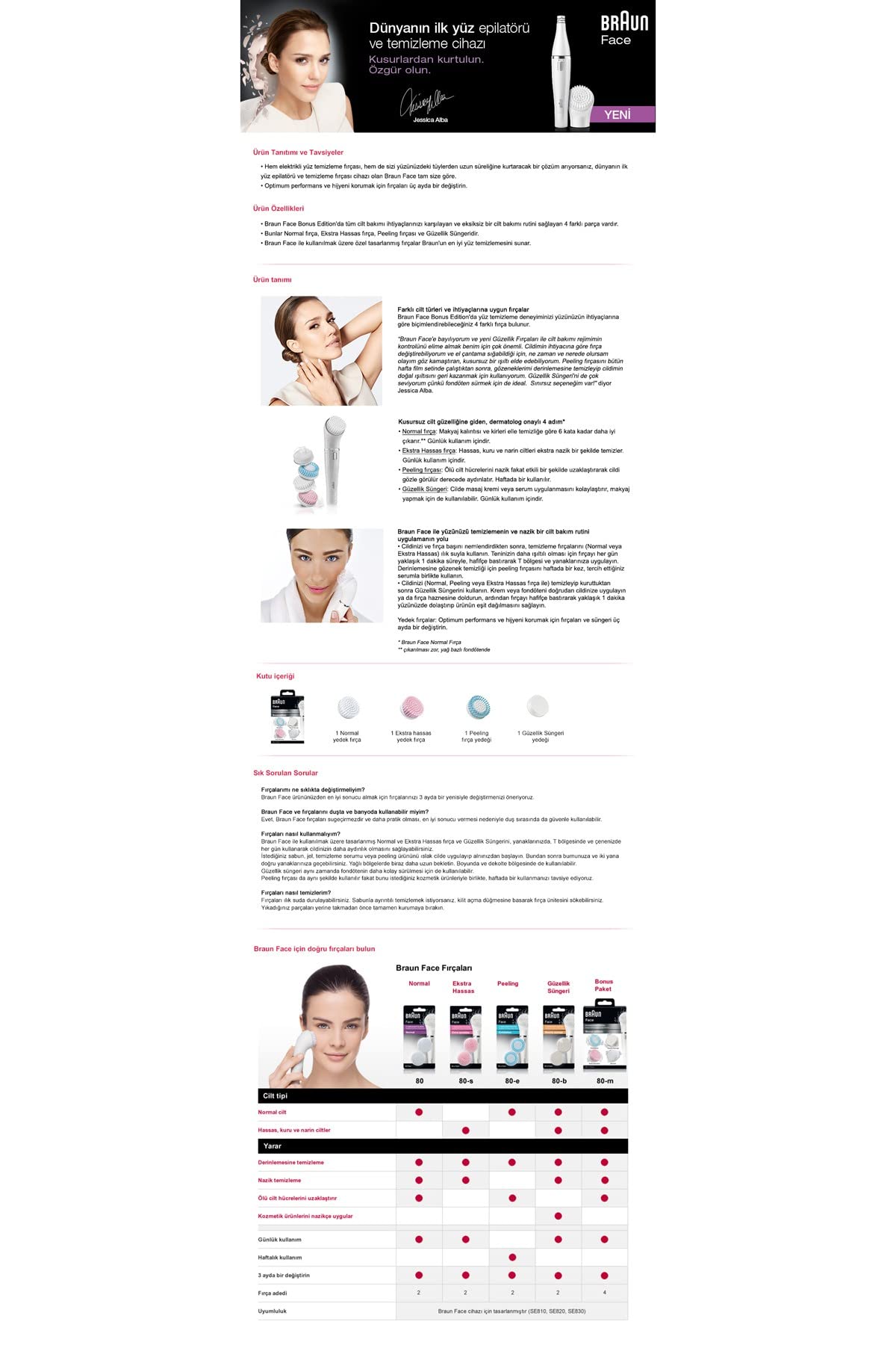 Braun Silk Epil Gesicht SE80 Extra Multipack, Minen, 4 Stück