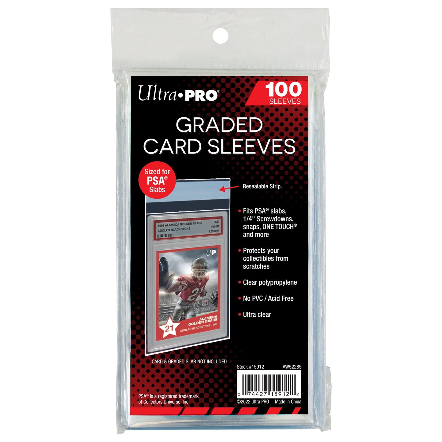 Ultra Pro - Graded Card Sleeves - Resealable for PSA (100)
