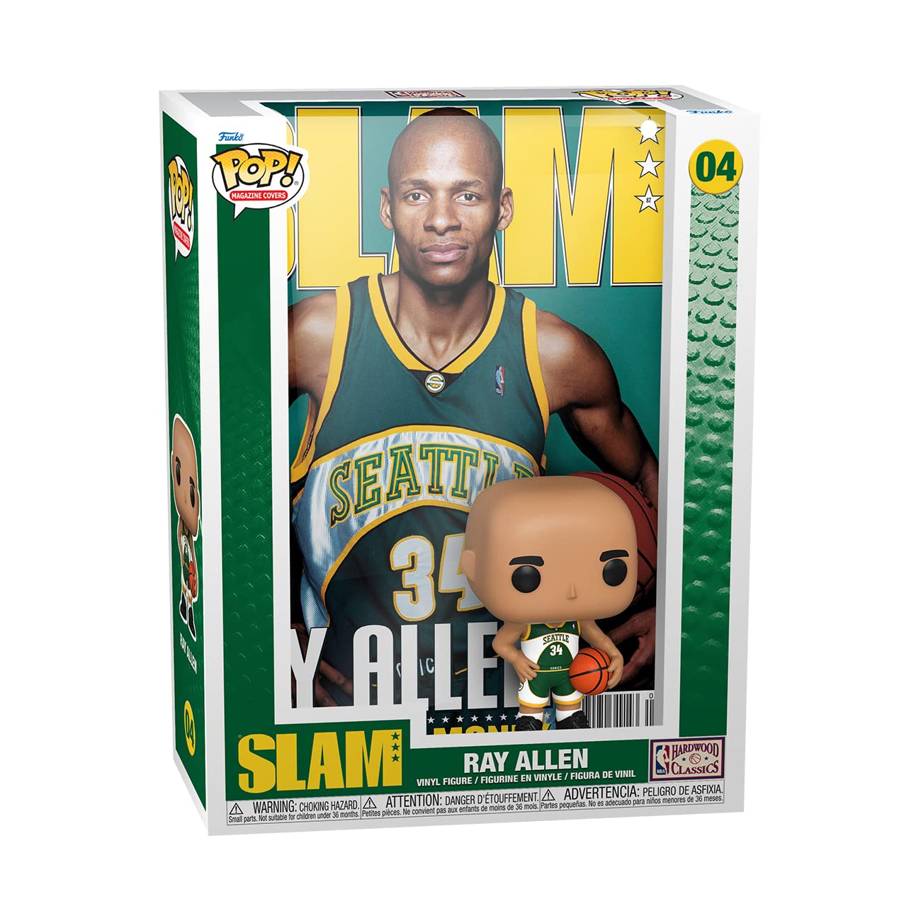 Funko Pop! NBA Cover: SLAM - Ray Allen - NBA + Slam Magazine - Vinyl-Sammelfigur - Geschenkidee - Offizielle Handelswaren - Spielzeug Für Kinder und Erwachsene - Sports Fans - Modellfigur Für Sammler