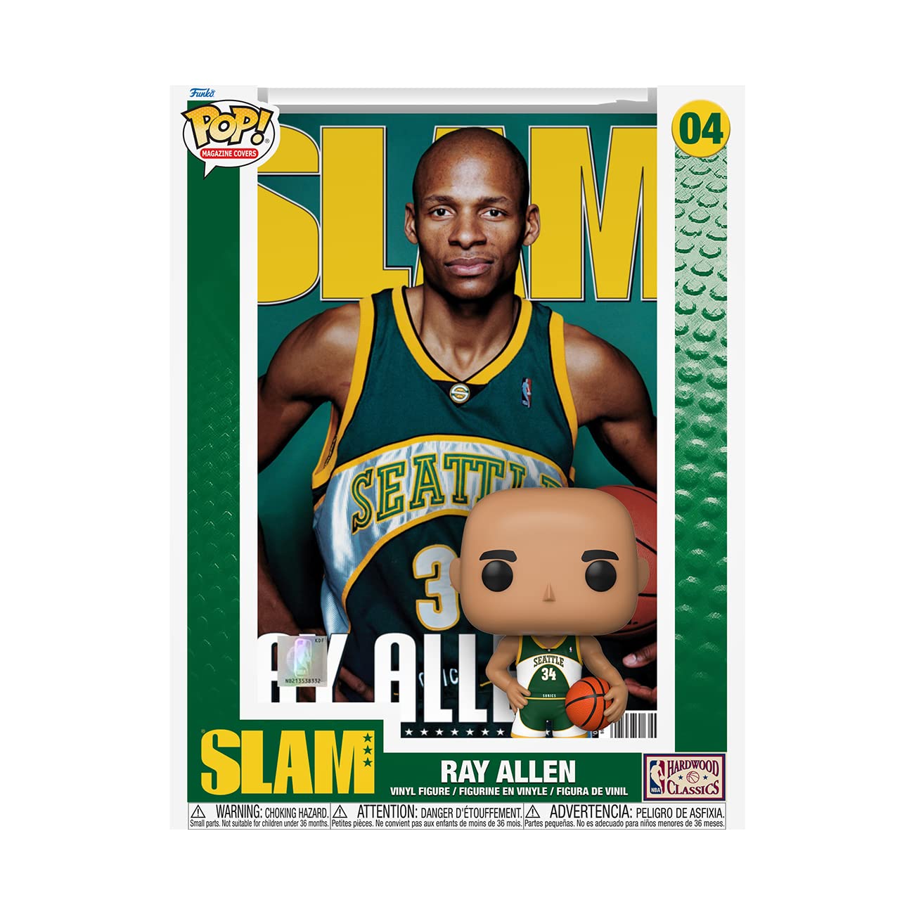 Funko Pop! NBA Cover: SLAM - Ray Allen - NBA + Slam Magazine - Vinyl-Sammelfigur - Geschenkidee - Offizielle Handelswaren - Spielzeug Für Kinder und Erwachsene - Sports Fans - Modellfigur Für Sammler