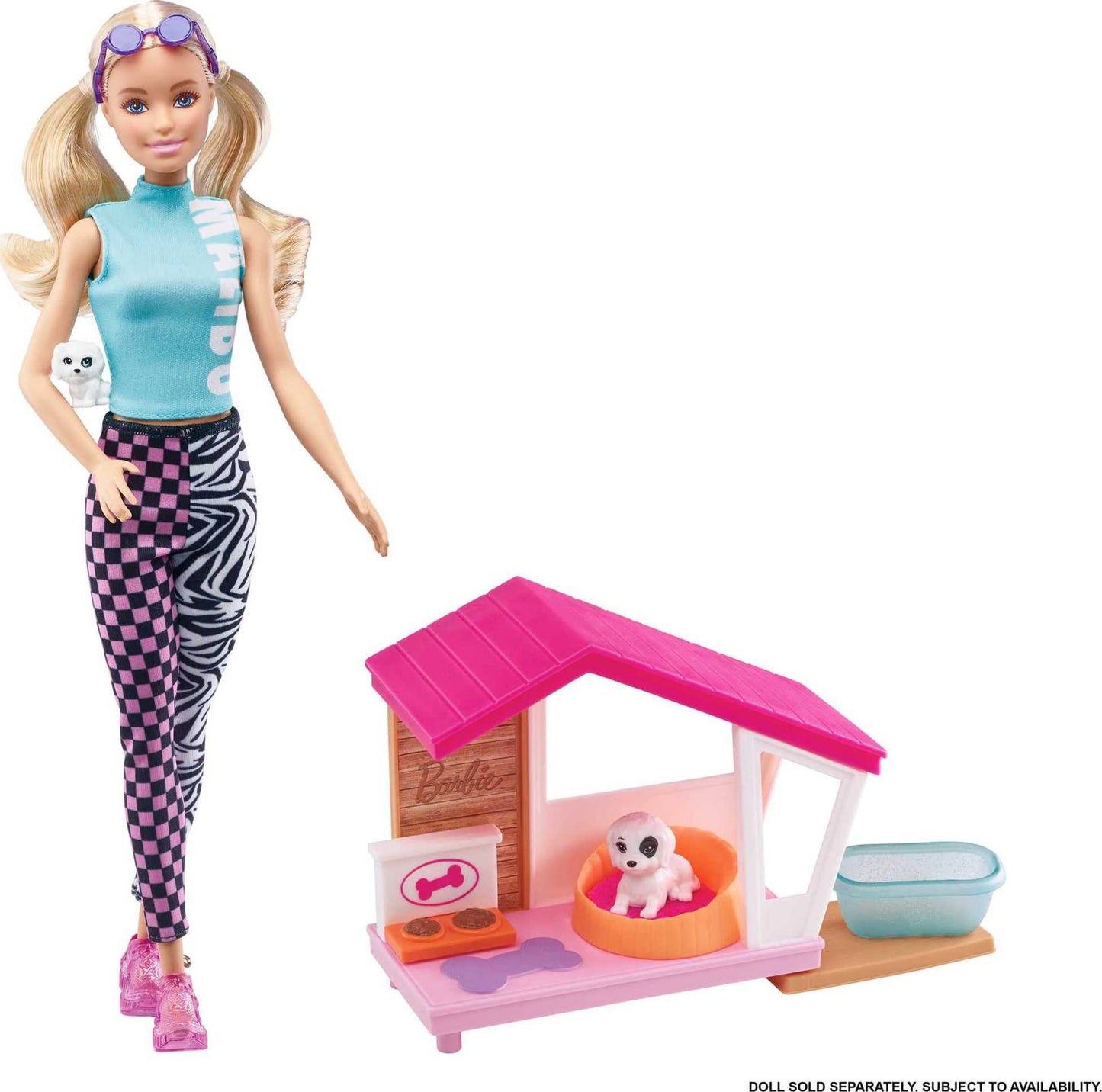 Barbie GRG78 - Mini-Spielset mit 2 Hündchen, Hundehaus und Zubehörteilen, Geschenk für Kinder von 3 bis 7 Jahren