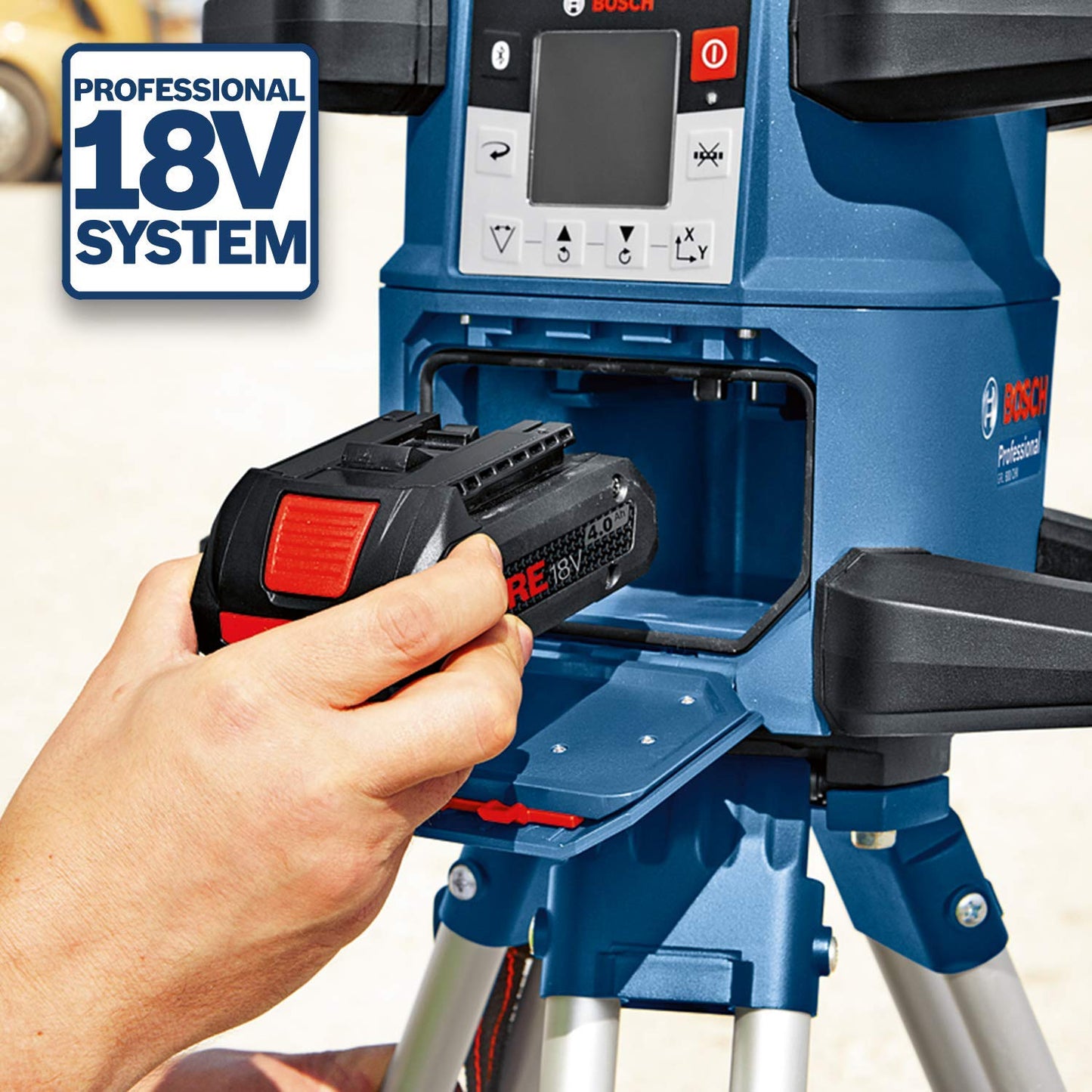 Bosch Professional 18V System Rotationslaser GRL 600 CHV (mit App-Funktion, max. Arbeitsbereich: 600 m, in L-boxx)