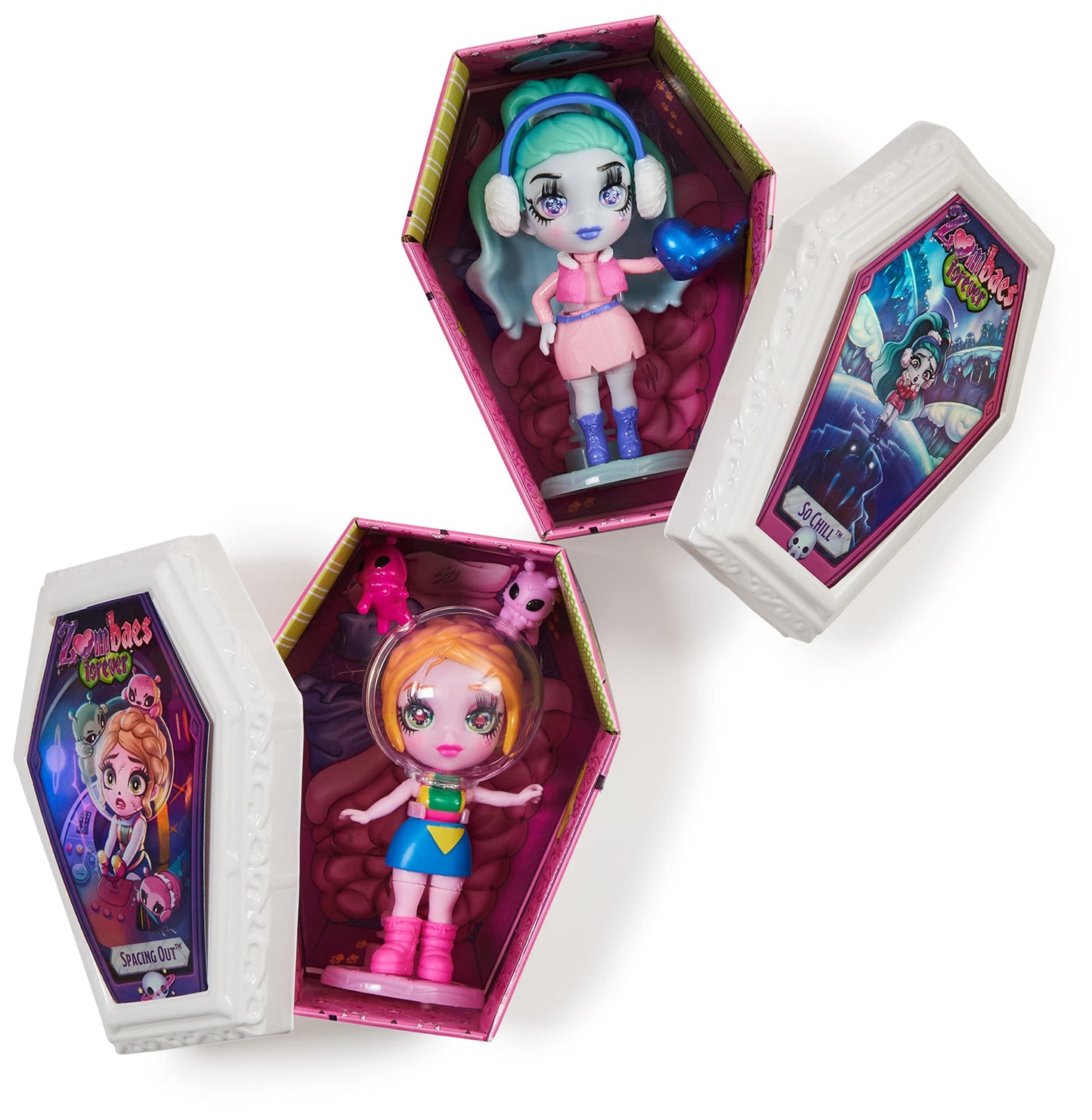 Zombaes Forever, Wild Vibes, Zombie-Sammelfigur, Puppenzubehör und Spielzeugsarg (Designs können variieren), 8,9cm, Kinderspielzeug für Mädchen