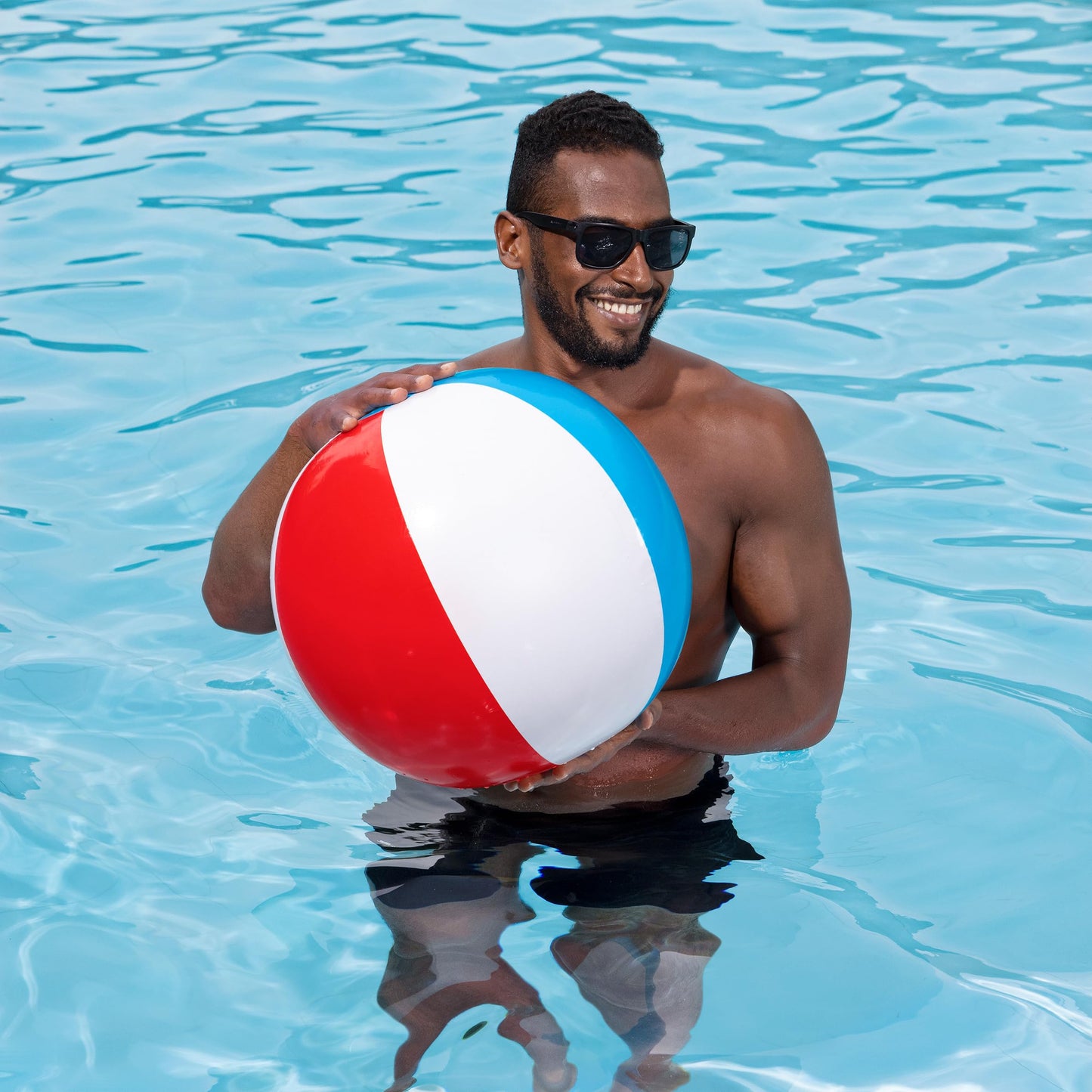 Bestway Wasserball Retro Ø 61 cm - Aufblasbarer Ball für Strand und Garten, Freibad- und Urlaubsspielzeug in stylischem, buntem Retro-Design