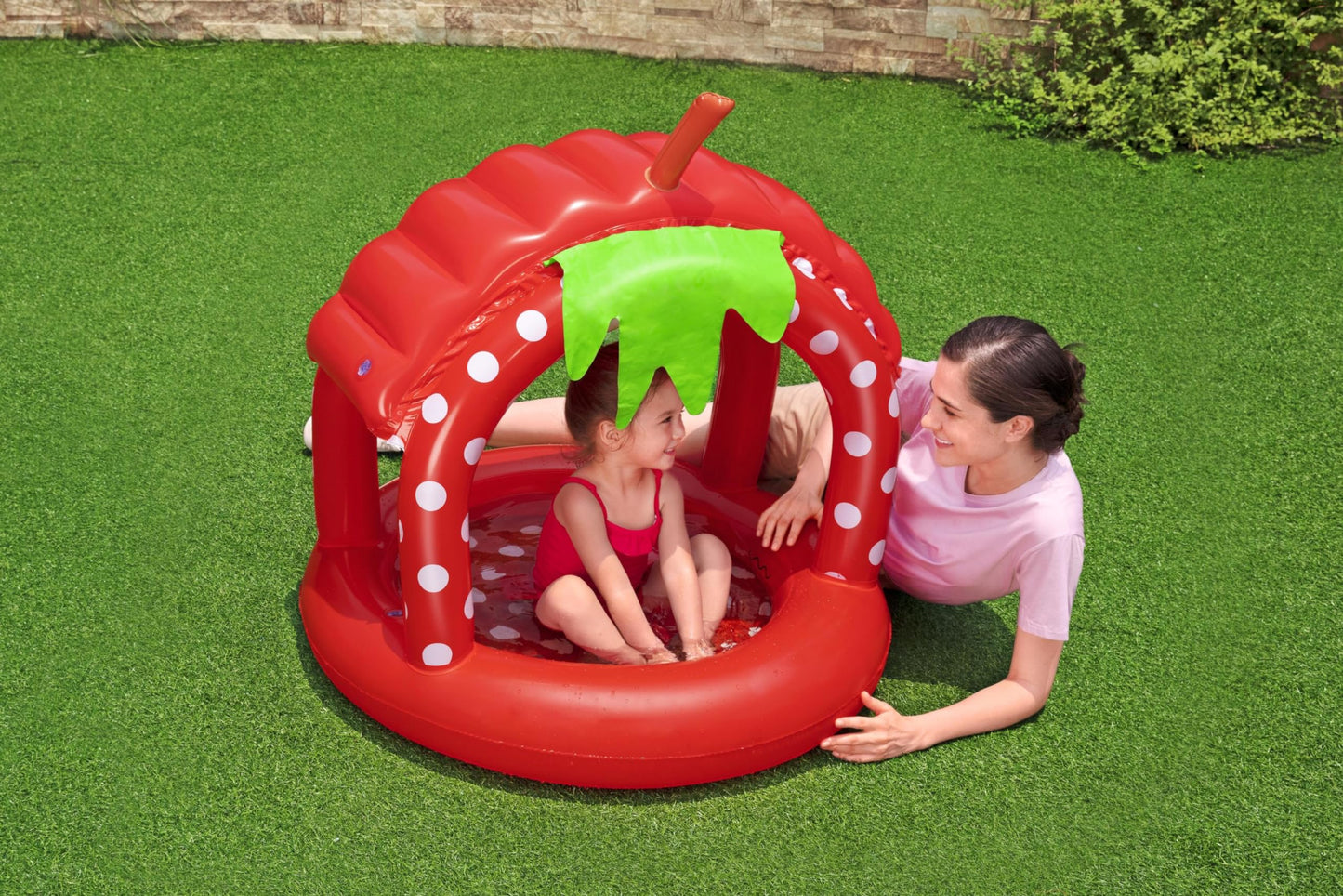 Bestway Baby-Planschbecken, Erdbeere, 91 x 91 x 91 cm