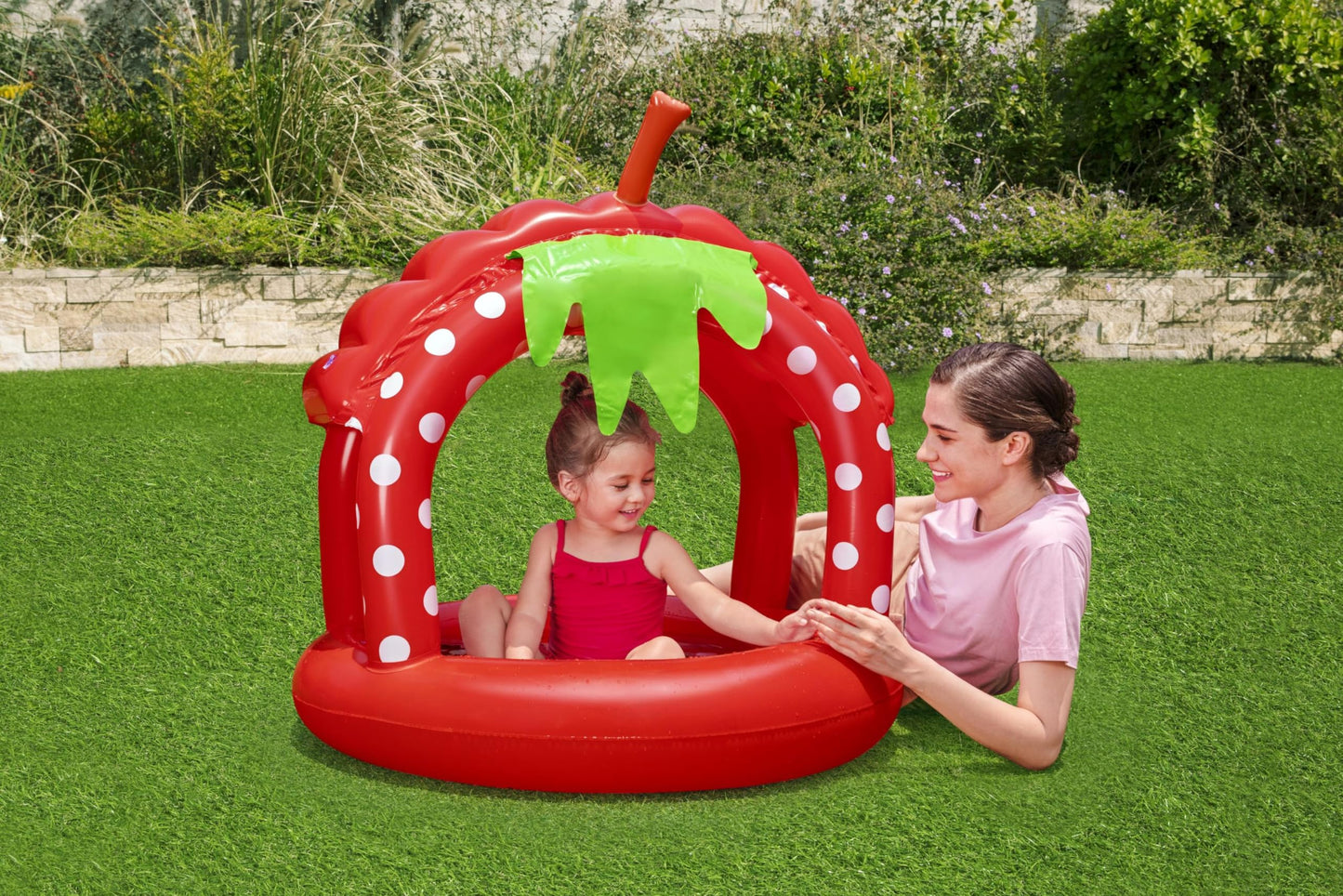 Bestway Baby-Planschbecken, Erdbeere, 91 x 91 x 91 cm