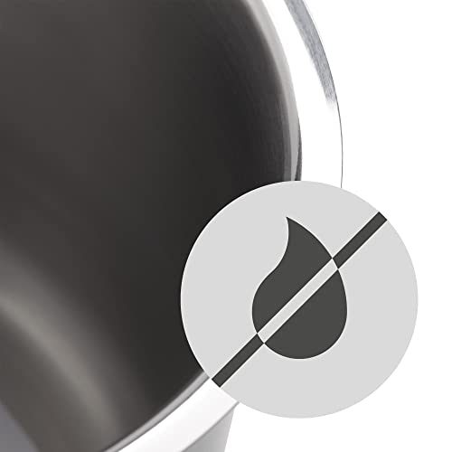 WMF Quality One Topfset Induktion 5-teilig, Kochtopf Set mit Glasdeckel, Cromargan Edelstahl poliert, Induktions Töpfe Set unbeschichtet, Dampföffnung