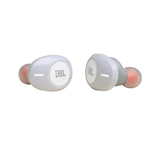 JBL Tune 120 TWS In-Ear Bluetooth-Kopfhörer in Weiß – Kabellose Ohrhörer mit integriertem Mikrofon – Musik Streaming bis zu 4 Stunden mit nur einer Akku-Ladung – Inkl. Ladecase