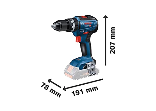 Bosch Professional 18V System Akku-Schlagbohrschrauber GSB 18V-55 maximal Drehmoment 55 Nm, 2x 4,0-Ah-Akku, Ladegerät GAL 18V-20, 82-teiliges Zubehör-Set, in L-Case Pick und Click