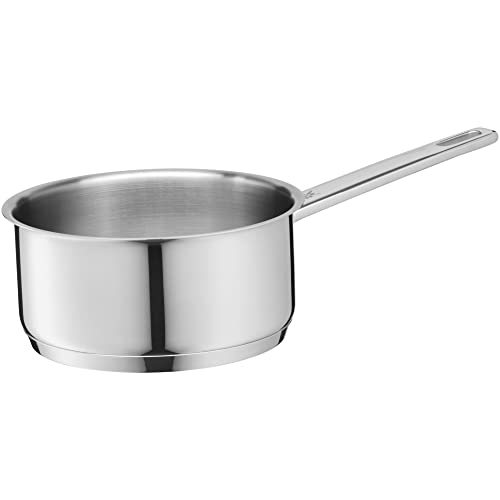 WMF Compact Cuisine Topfset Induktion 5-teilig, Kochtopf Set mit Glasdeckel, Cromargan Edelstahl poliert, Induktions Töpfe Set unbeschichtet, Innenskalierung