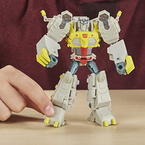 Transformers Bumblebee Cyberverse Adventures Deluxe-Klasse Grimlock Action-Figur, Chomp Jaw Action Attacke, 12,5 cm
