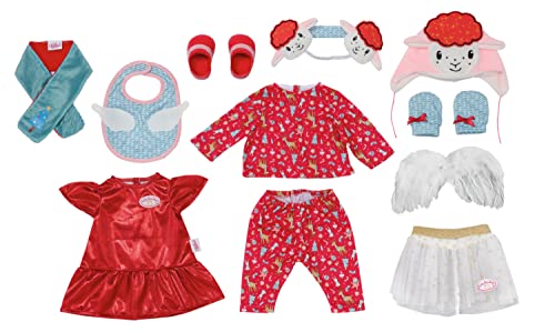 Zapf Creation 705445 Baby Annabell Advent Calendar - Puppenadventskalender mit 24 Überaschungen bestehend aus Kleidungsstücken und Accessoires für Baby Annabell